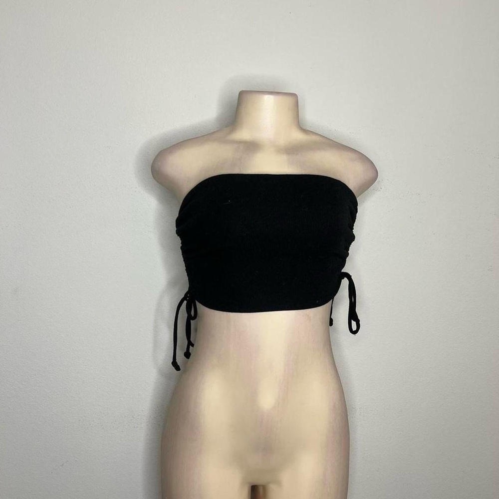 Black Strapless Tube Top